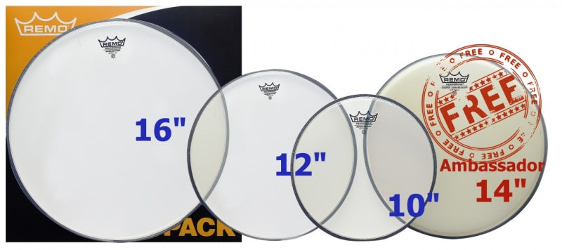 Remo Rock ProPack Coated Ambassador Free Snare Head 101216