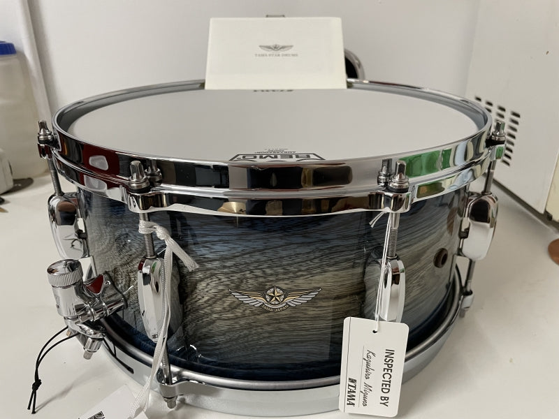Tama Star Walnut 14 x 65 Snare Drum Indigo Japanese Sen Burst
