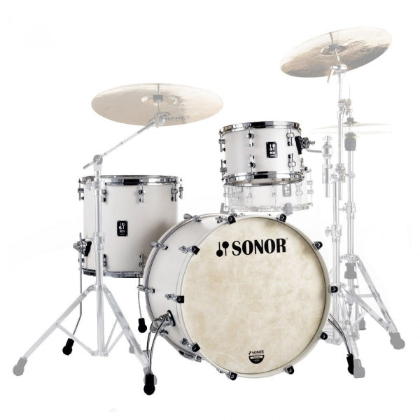 Sonor SQ1 Drum Kit 20 Shell Pack 3 Piece Satin Pure White