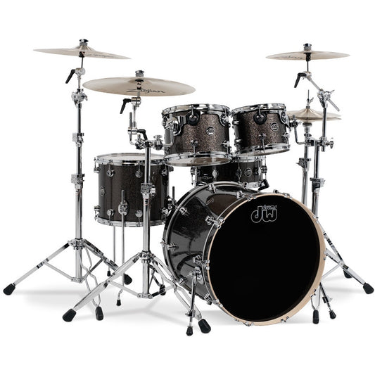 DW Drums Performance Pewter Sparkle 22 4Piece Drum Kit Shell Set