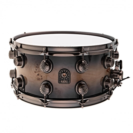Natal Mappa Burl Maple 14 x 7 Snare Drum Smoked Gloss