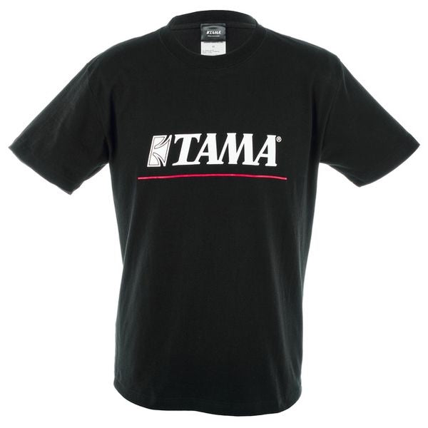 TAMA Logo TShirt Black w Red Line L Size