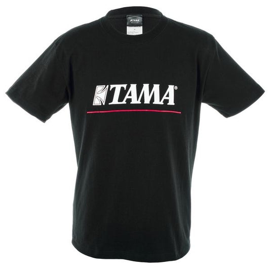 TAMA Logo TShirt Black w Red Line L Size