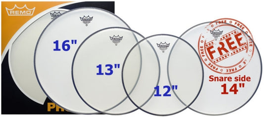 Remo Standard Ambassador Clear Head Pack 121316 FREE 14 Ambassador Snare Side