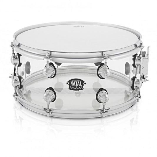 Natal Arcadia 14 x 55 Acrylic Snare Transparent Snare Drum
