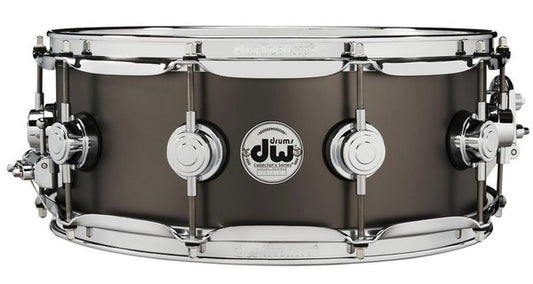 DW Satin Black Over Brass 14 x 55 Snare Drum