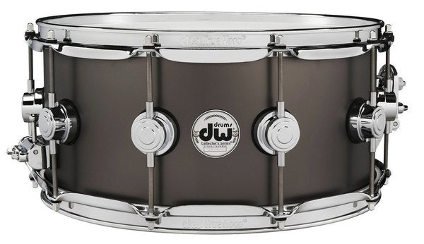 DW Satin Black Over Brass 14 x 65 Snare Drum