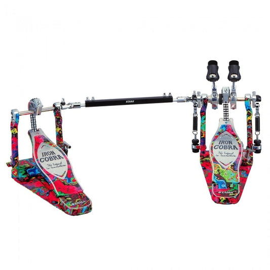 Tama Iron Cobra Power Glide Double Pedal wCase Psychedelic Rainbow