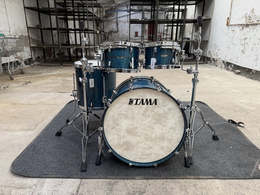 Tama Star Maple 22 4pc Shell Pack Ocean Blue Curly Maple