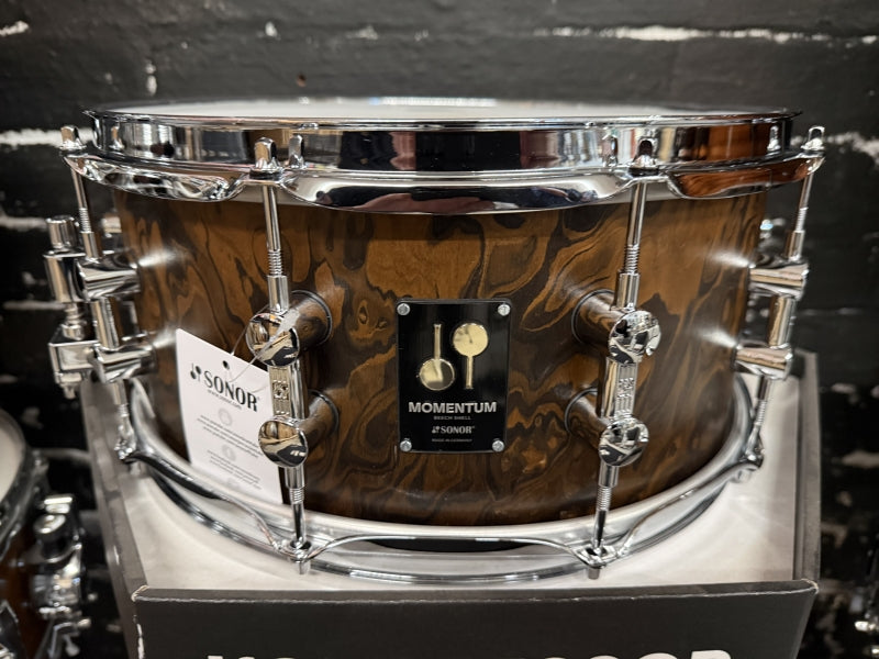 Sonor Momentum 14 x 65 Beech Shell Snare Drum California Burl BStock
