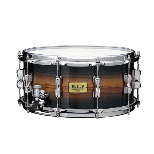 Tama SLP 14 x 65 Hybrid Bubinga  Maple Snare Drum Zebrawood Outer Ply