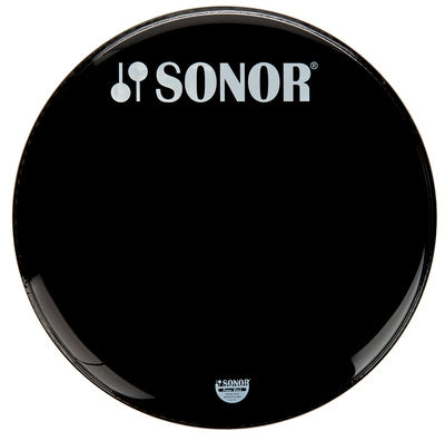 Sonor 22 Black Bass Drum Logo Head Resonant