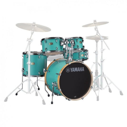 Yamaha Stage Custom 20 5 Piece Drum Kit Shell Pack Matte Surf Green
