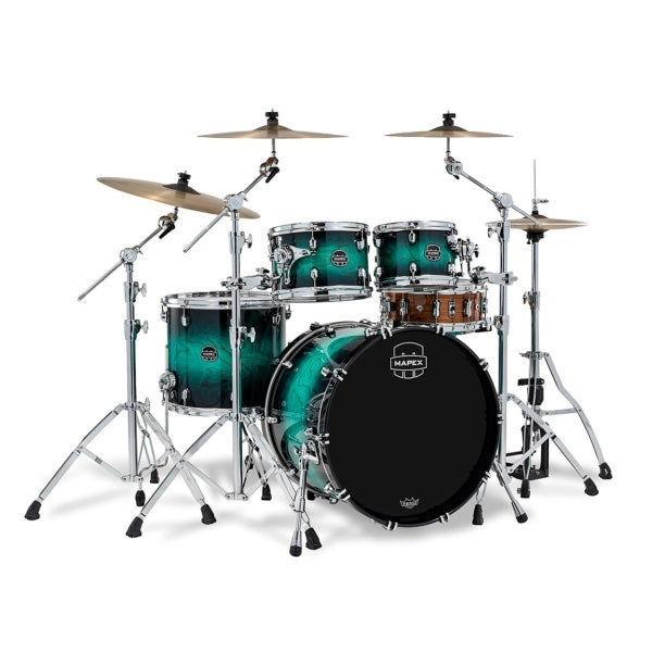 Mapex Saturn VI 22 4pc Fast Rock Shell Pack in Marine Teal Burst